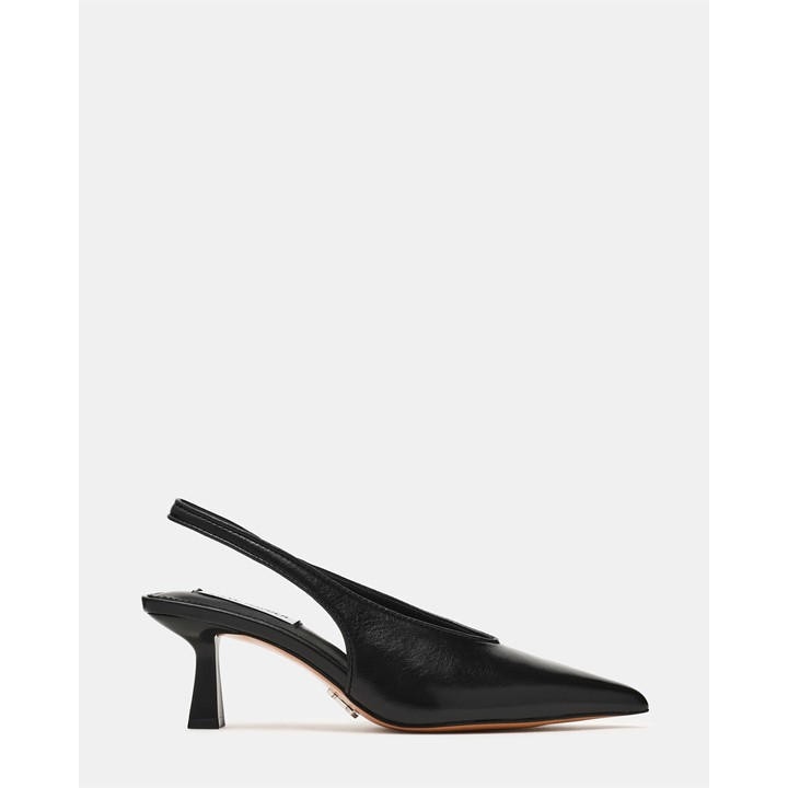 Steve Madden Women's Alari Leather Kitten Heel Slingbacks Brown Size 7 (40)