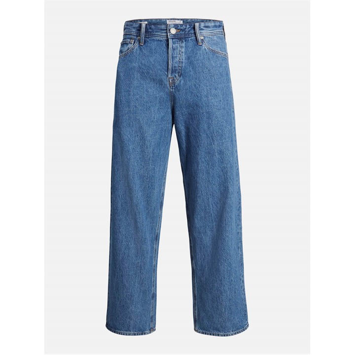Jack And Jones Men's Alex Original Wide Leg Jeans Blue Size 30W R