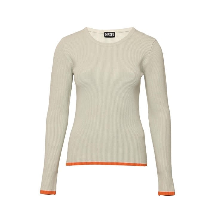 Diesel Women's Black Arinne Crew Neck Ribbed Collar Long Sleeve Sweatshirt - 10 - Image 2