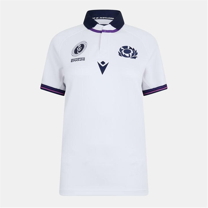 Macron Women's Scotland ’S Rugby World Cup Away Shirt 2025 ’S White 14 (L)