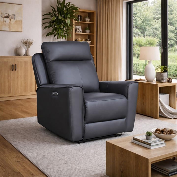 Aspire Elmhurst Leather Power Recliner - Armchair - Image 6