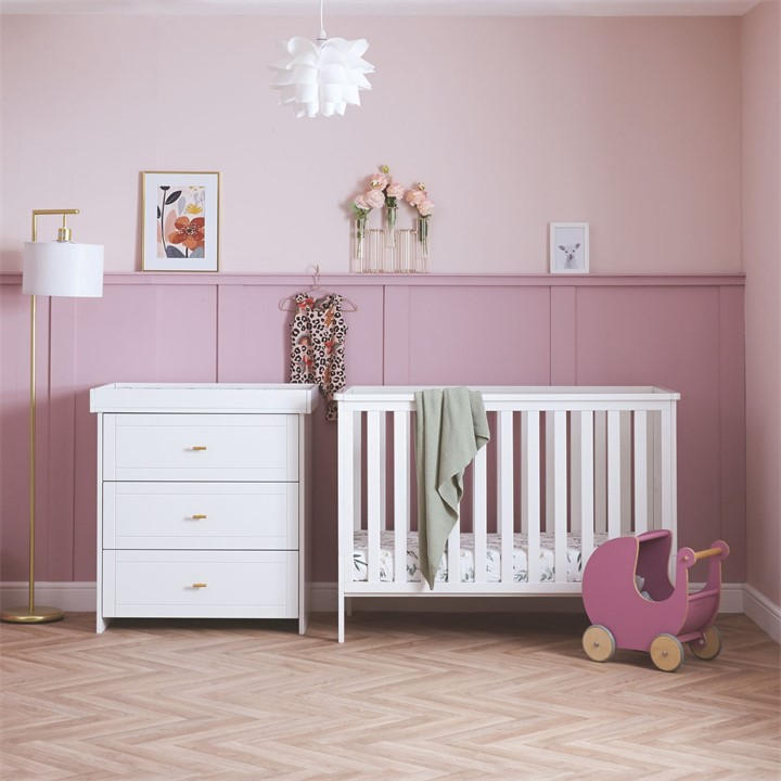 Obaby White Evie Mini 2 Piece Room Set - Image 4