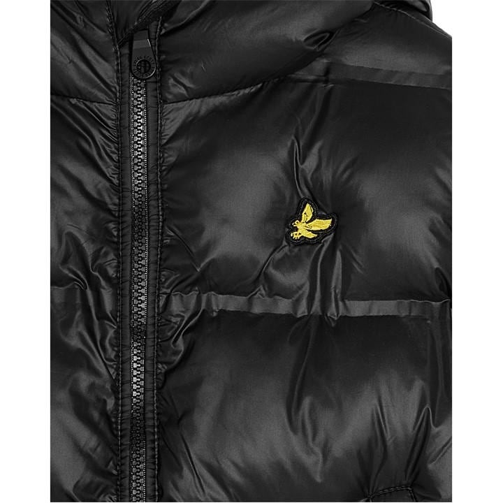 Lyle And Scott Kids' Cropped Short Puffer Jacket Black Size 8-9 Years