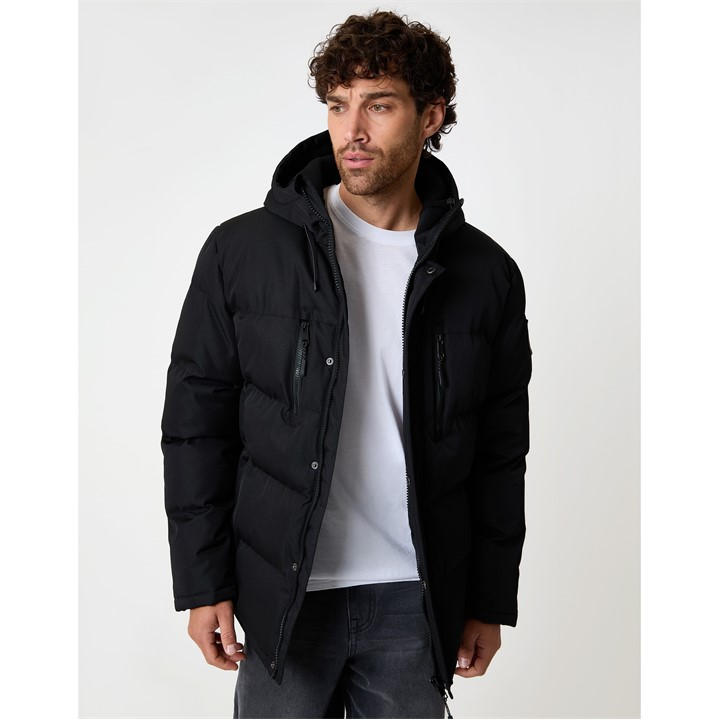 Threadbare Men's Tb Matthew Parka Black Medium