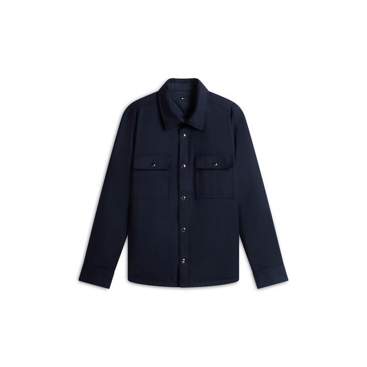 Tommy Hilfiger Men's Ny Reversible Long-Sleeve Overcoat Blue Medium