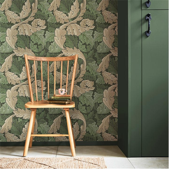 William Morris At Home Acanthus Wallpaper Green