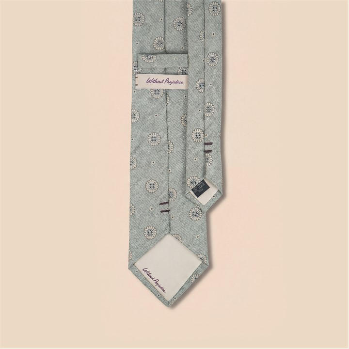 Without Prejudice Men's Luna Silk Macclesfield Neat Tie - Sage - Image 2